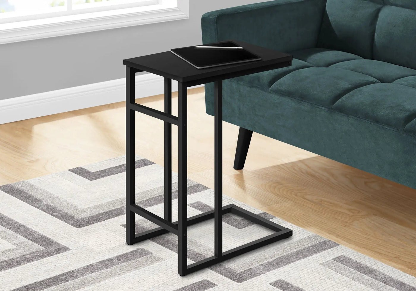 Accent Table, C-Shaped, Contemporary & Modern, Versatile Use by HouseOfZazla
