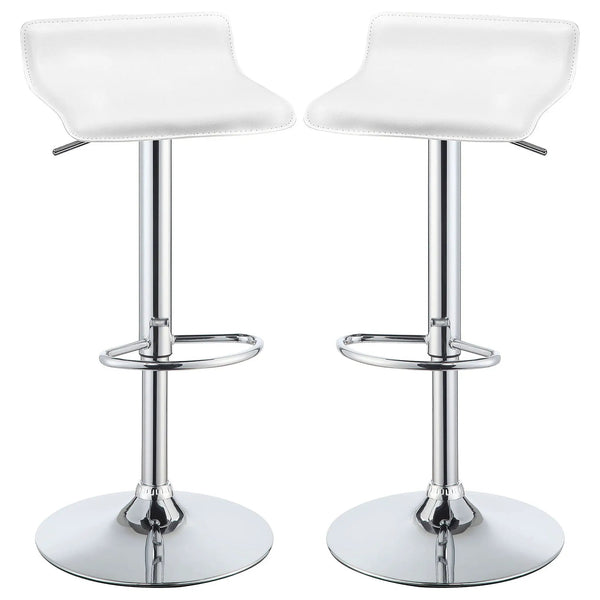 Bidwell - Adjustable Bar Stool (Set of 2) - White