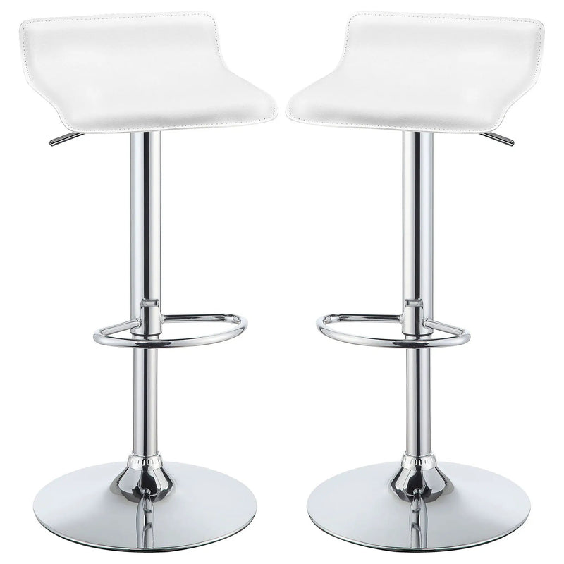 Bidwell - Adjustable Bar Stool (Set of 2) - White by HouseOfZazla