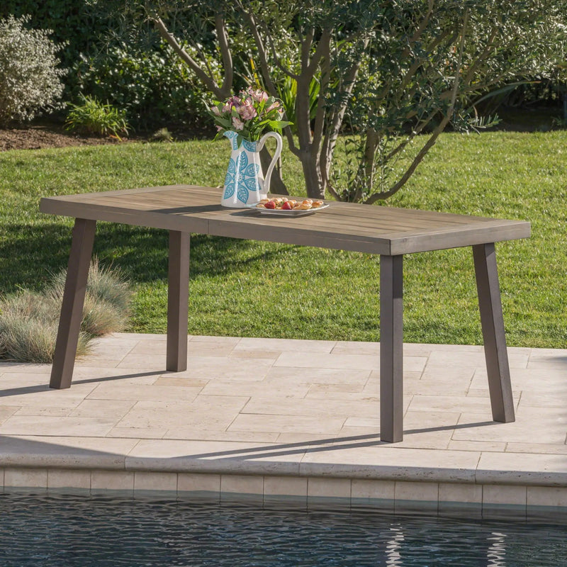 Acacia Wood Dining Table with Slat Design by HouseOfZazla