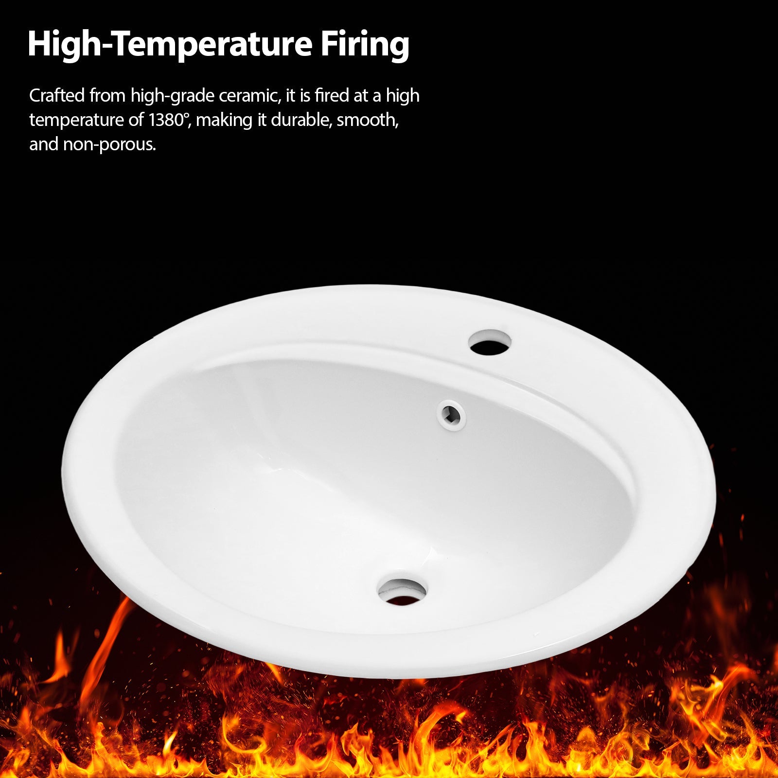 21.8 Inch Drop-In Bathroom Sink by HouseOfZazla