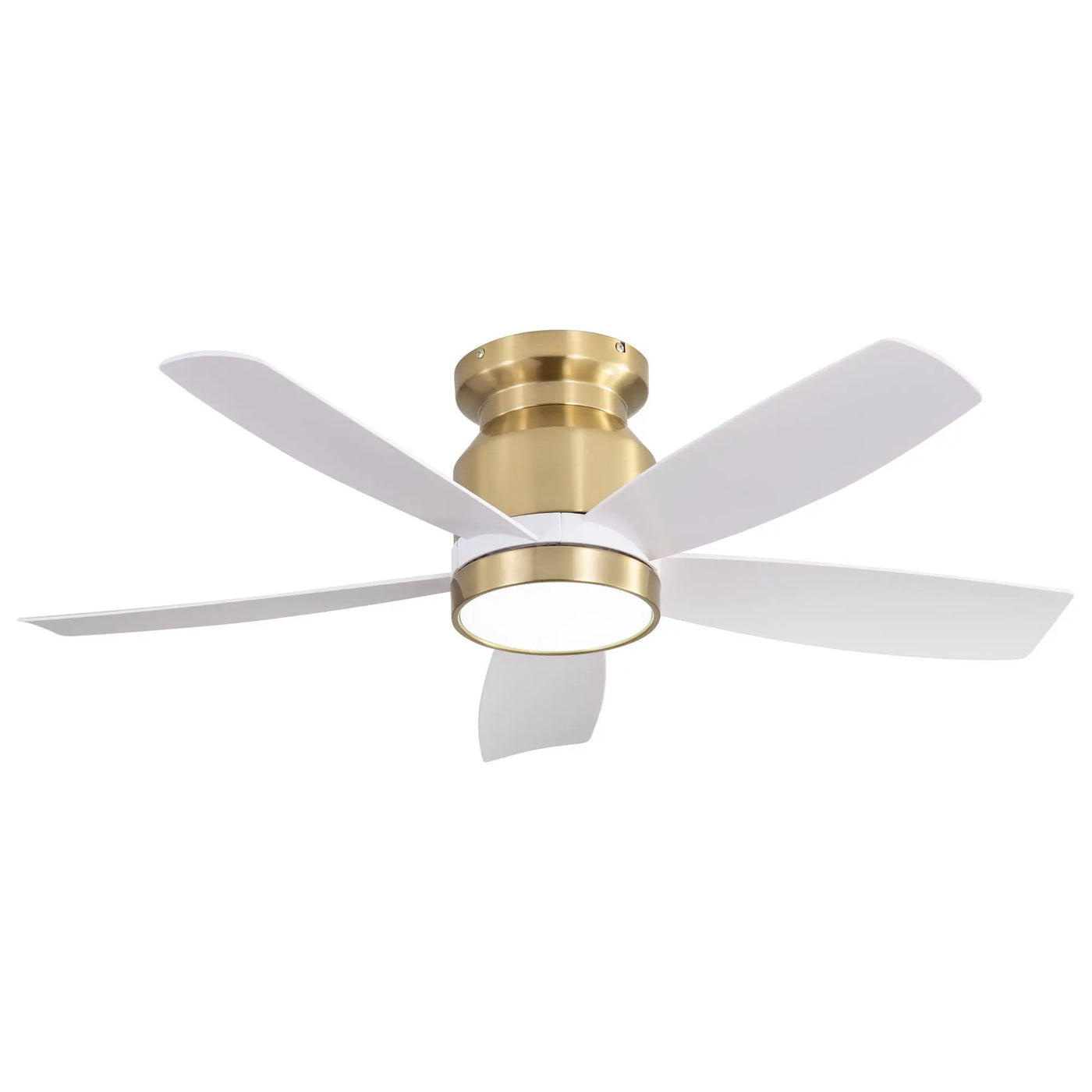 Flush Mount Ceiling Fan With LED Light 22W And Remote Control Blades / Body, DC Motor by Unique Piece Furniture