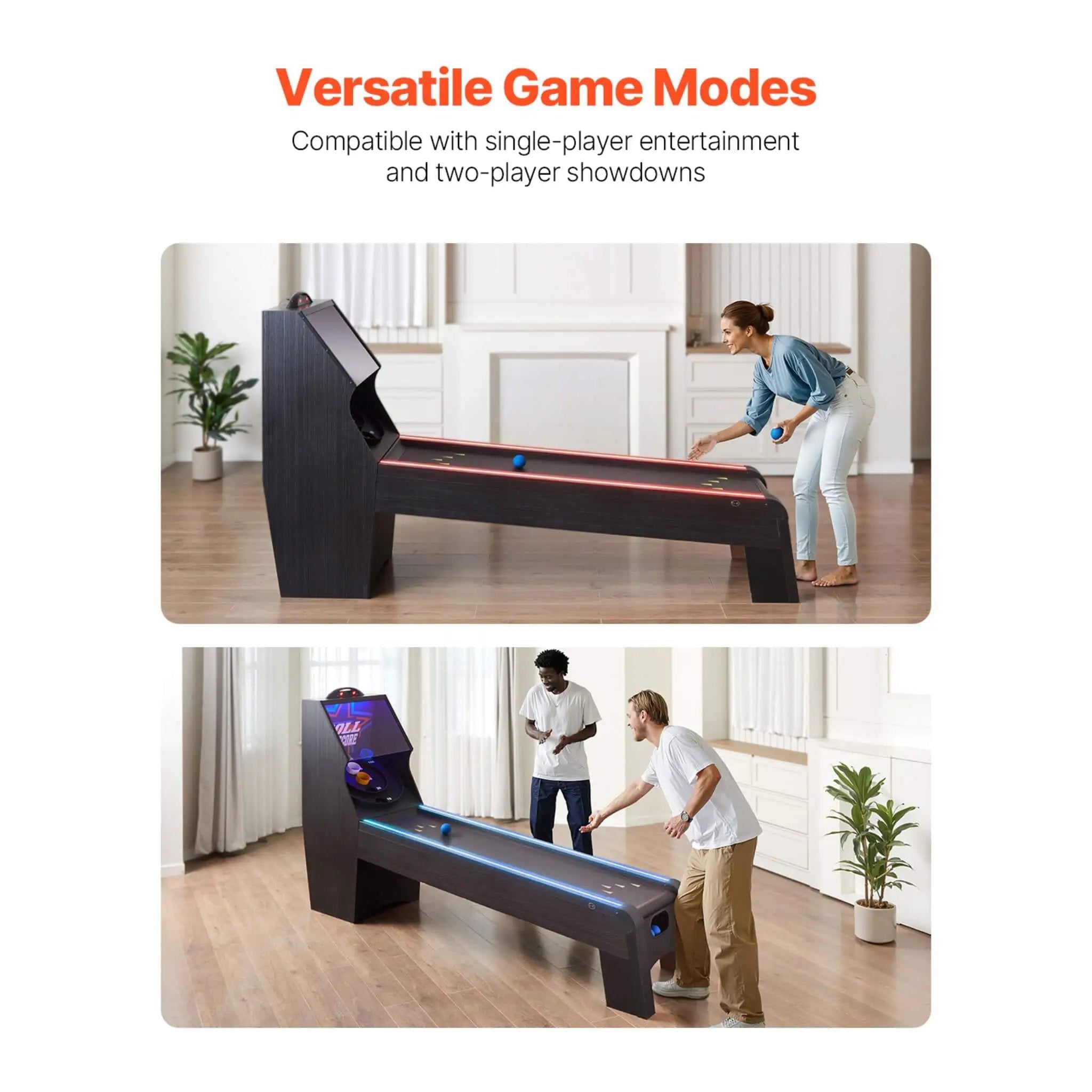 9FT Roll And Score Game Table With Automatic Ball Return (SAK49172) by SAKSBY WHOLESALE