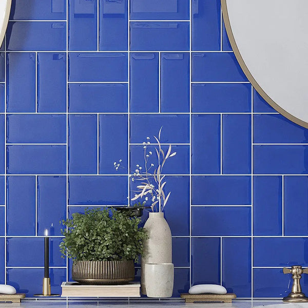 Cobalt Blue 3x6 Glossy Subway Glass Tile (40 pack, 5 sq ft/case), photo 2 of 7