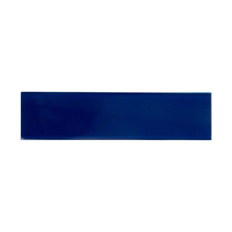 Cobalt Blue 4x16 Glossy Subway Glass Tile (12 pack, 5.33 sq ft/case) by Apollo Tile