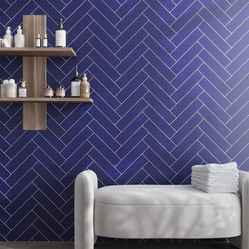 Cobalt Blue 3x12 Matte Subway Glass Tile (20 pack, 5 sq ft/case) by Apollo Tile