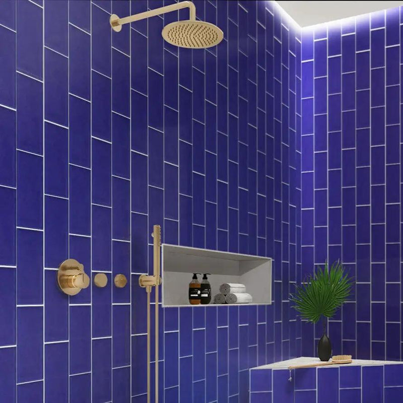 Cobalt Blue 3x6 Matte Subway Glass Tile (40 pack, 5 sq ft/case) by Apollo Tile