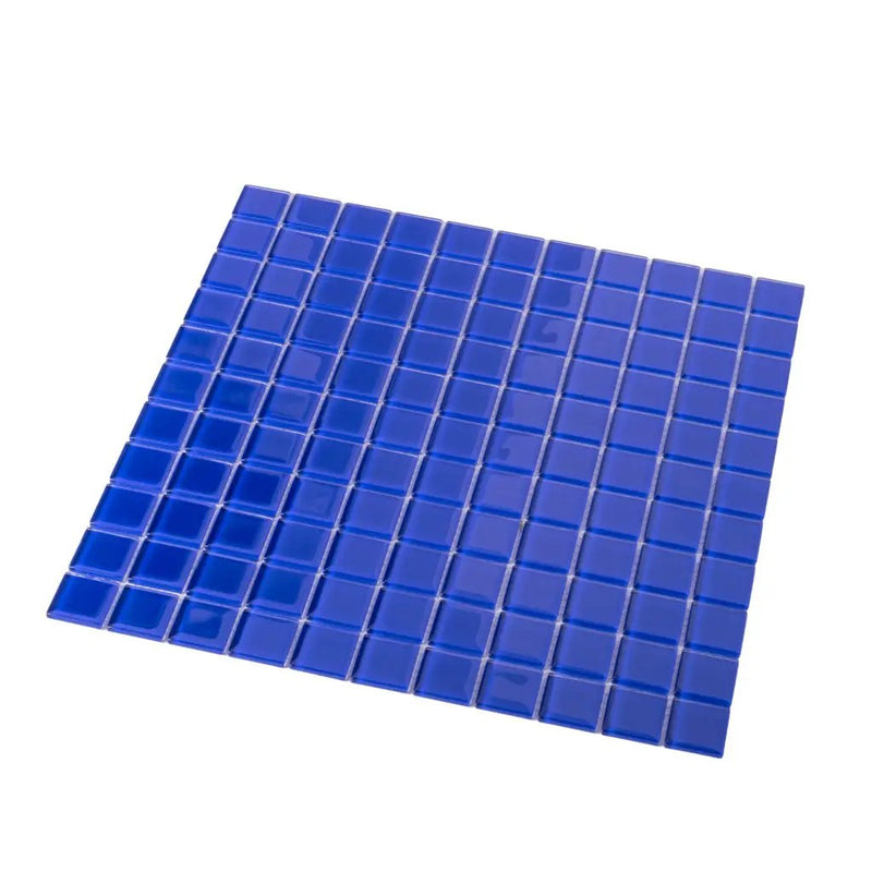 Cobalt Blue 12x12 Glossy Square Glass Mosaic Tile (10 pack, 9.67 sq ft/case) by Apollo Tile