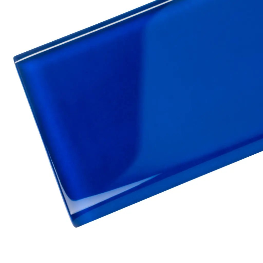 Cobalt Blue 3x12 Glossy Subway Glass Tile (20 pack, 5 sq ft/case) by Apollo Tile