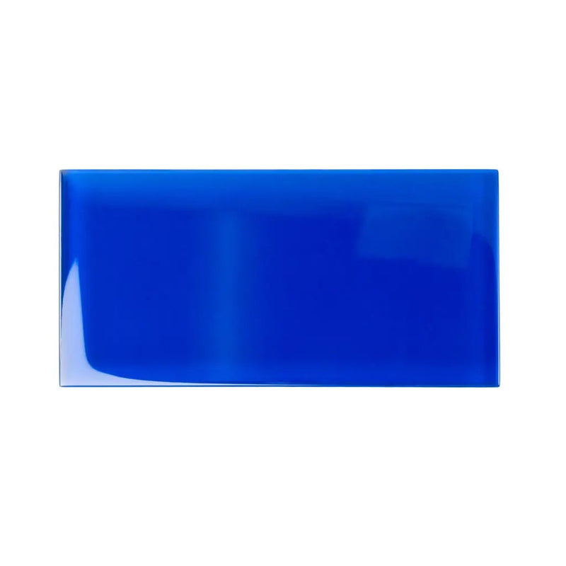Cobalt Blue 3x6 Glossy Subway Glass Tile (40 pack, 5 sq ft/case) by Apollo Tile