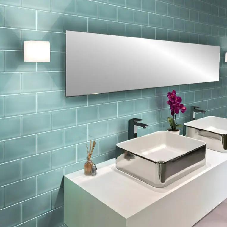 Sky Blue 3x6 Glossy Subway Glass Tile (40 pack, 5 sq ft/case) by Apollo Tile