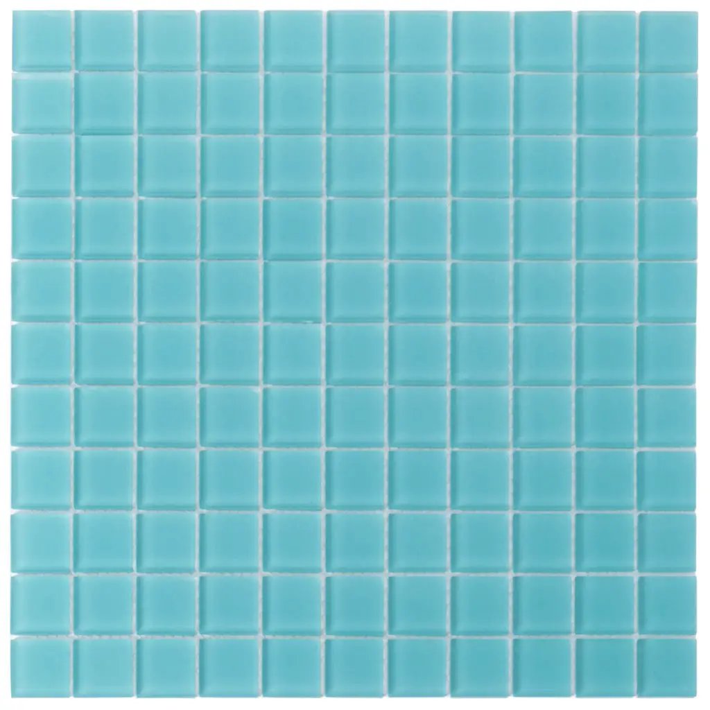 Sky Blue 12x12 Matte Square Glass Mosaic Tile (10 pack, 9.67 sq ft/case) by Apollo Tile
