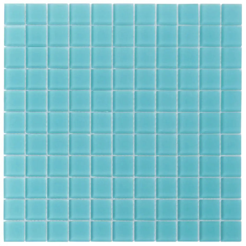 Sky Blue 12x12 Matte Square Glass Mosaic Tile (10 pack, 9.67 sq ft/case) by Apollo Tile