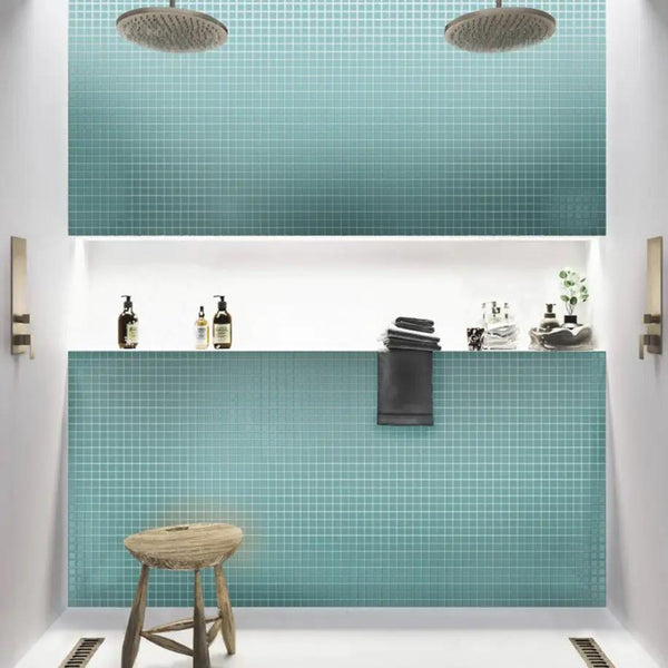 Sky Blue 12x12 Matte Square Glass Mosaic Tile (10 pack, 9.67 sq ft/case)