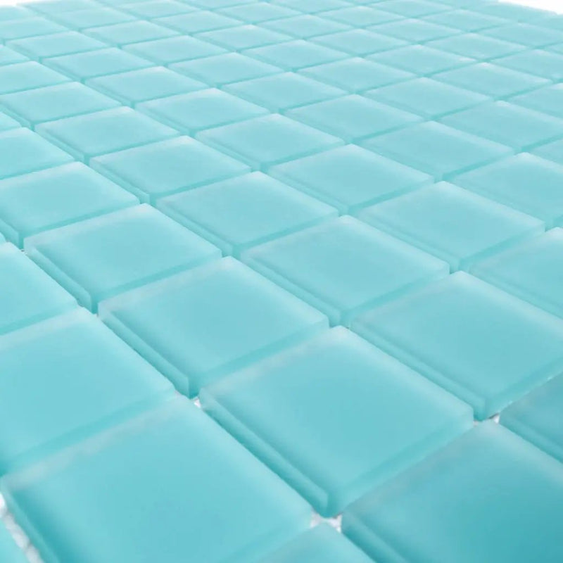 Sky Blue 12x12 Matte Square Glass Mosaic Tile (10 pack, 9.67 sq ft/case) by Apollo Tile