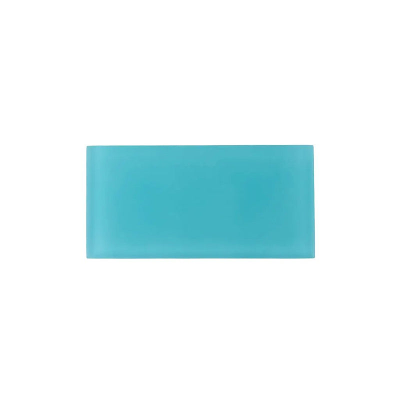 Sky Blue 3x6 Matte Subway Glass Tile (40 pack, 5 sq ft/case) by Apollo Tile