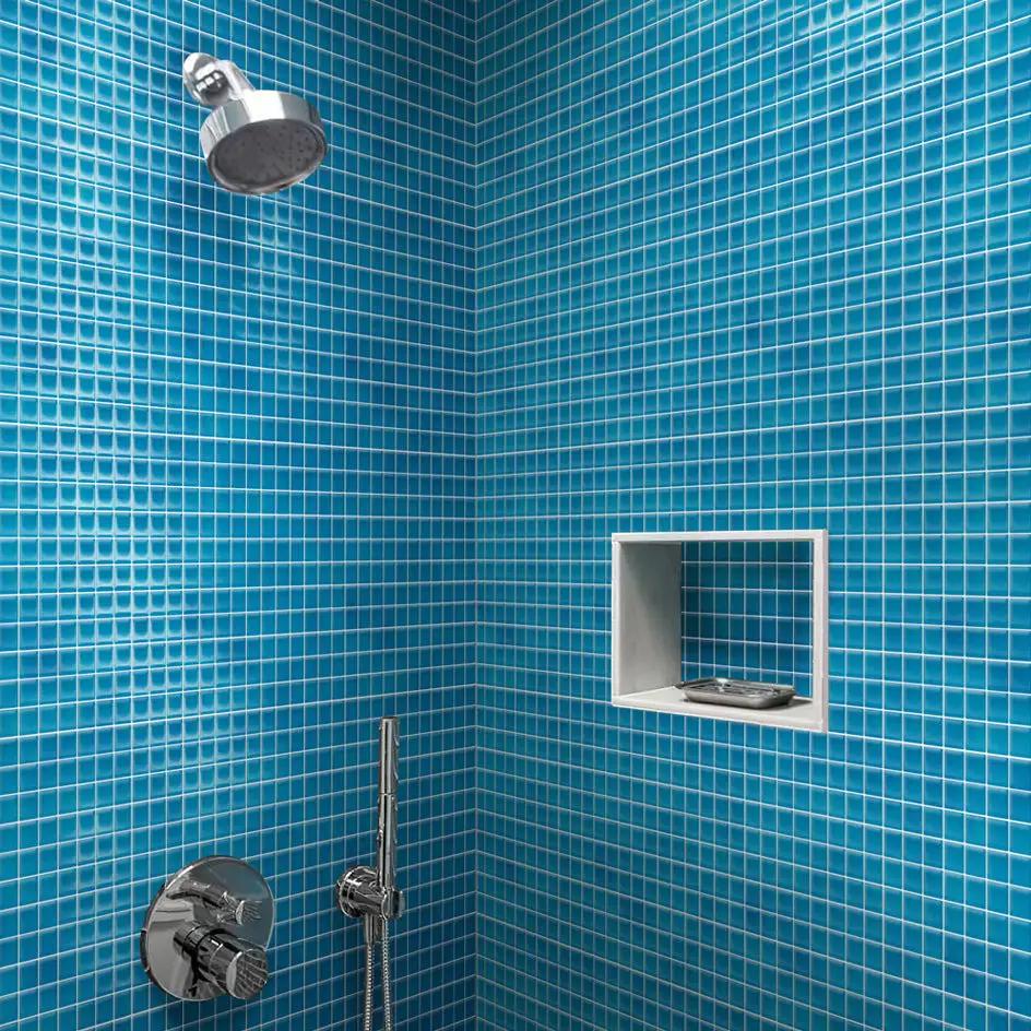 Sapphire Blue 12x12 Glossy Square Glass Mosaic Tile (10 pack, 9.67 sq ft/case) by Apollo Tile