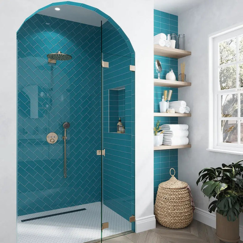 Sapphire Blue 3x6 Glossy Subway Glass Tile (40 pack, 5 sq ft/case) by Apollo Tile