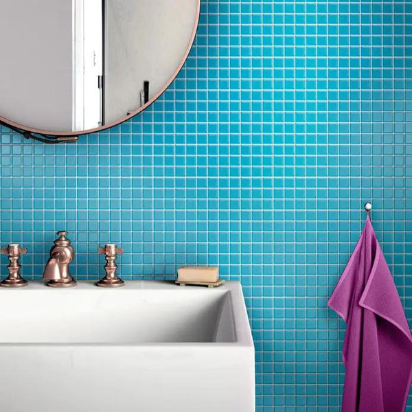 Sapphire Blue 12x12 Matte Square Glass Mosaic Tile (10 pack, 9.67 sq ft/case)