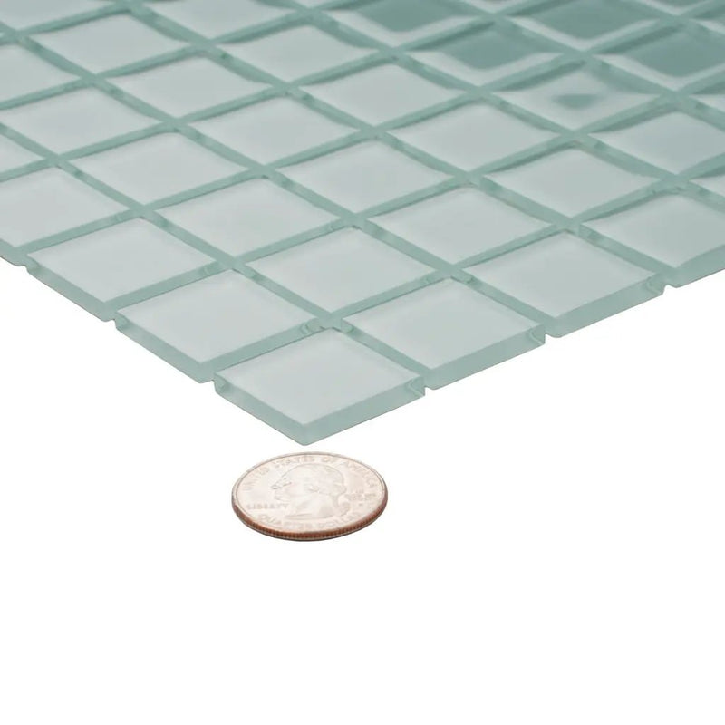 Blizzard Blue 12x12 Glossy Square Glass Mosaic Tile (10 pack, 9.67 sq ft/case) by Apollo Tile