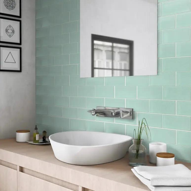 Blizzard Blue 3x6 Matte Subway Glass Tile (40 pack, 5 sq ft/case) by Apollo Tile