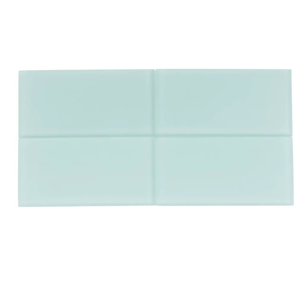 Blizzard Blue 3x6 Matte Subway Glass Tile (40 pack, 5 sq ft/case) by Apollo Tile