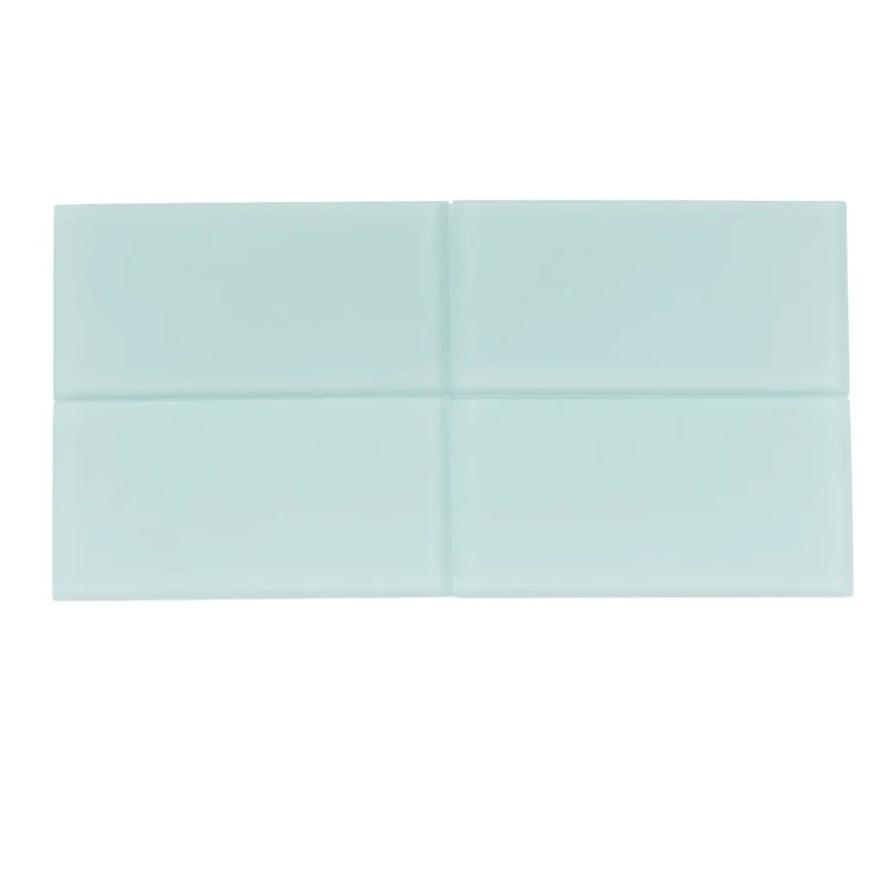 Blizzard Blue 3x6 Matte Subway Glass Tile (40 pack, 5 sq ft/case) by Apollo Tile
