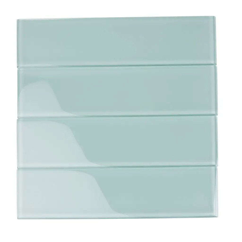 Blizzard Blue 3x12 Glossy Subway Glass Tile (20 pack, 5 sq ft/case) by Apollo Tile