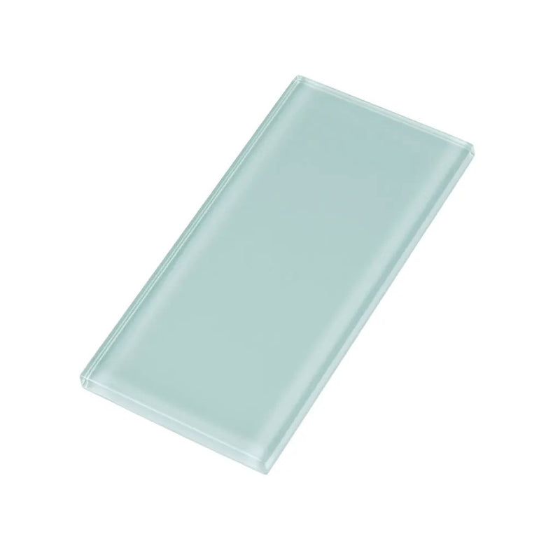 Blizzard Blue 3x6 Glossy Subway Glass Tile (40 pack, 5 sq ft/case) by Apollo Tile