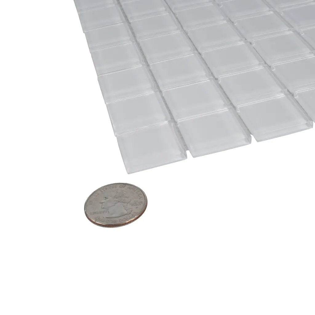 White 12x12 Glossy Square Glass Mosaic Tile (10 pack, 9.67 sq ft/case) by Apollo Tile