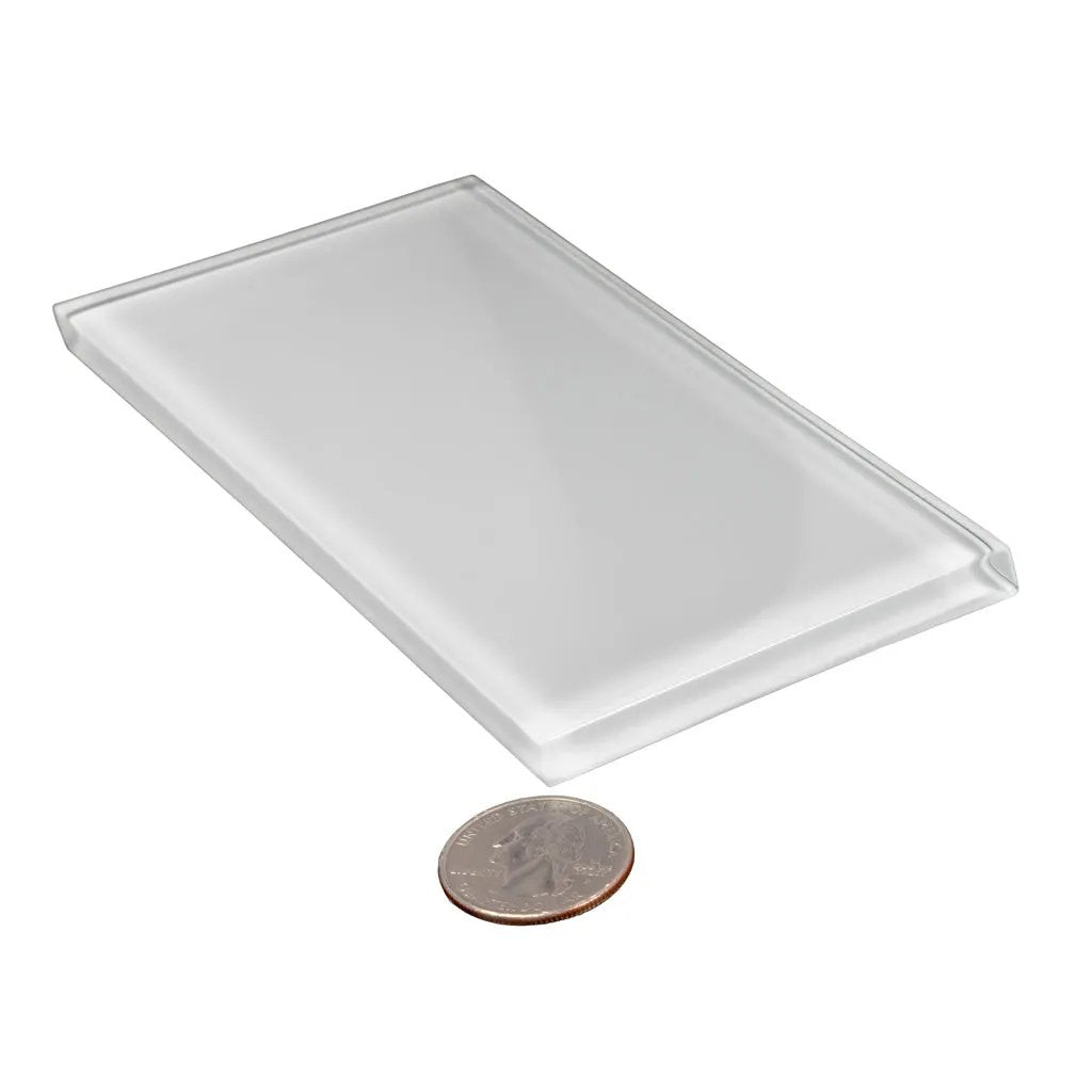 White 3x6 Glossy Subway Glass Tile (40 pack, 5 sq ft/case) by Apollo Tile