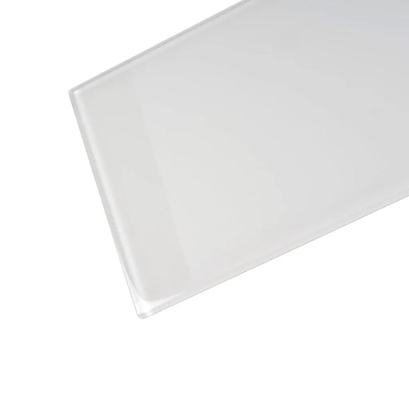 White 8x16 Glossy Subway Glass Tile (15 pack, 13.33 sq ft/case) by Apollo Tile