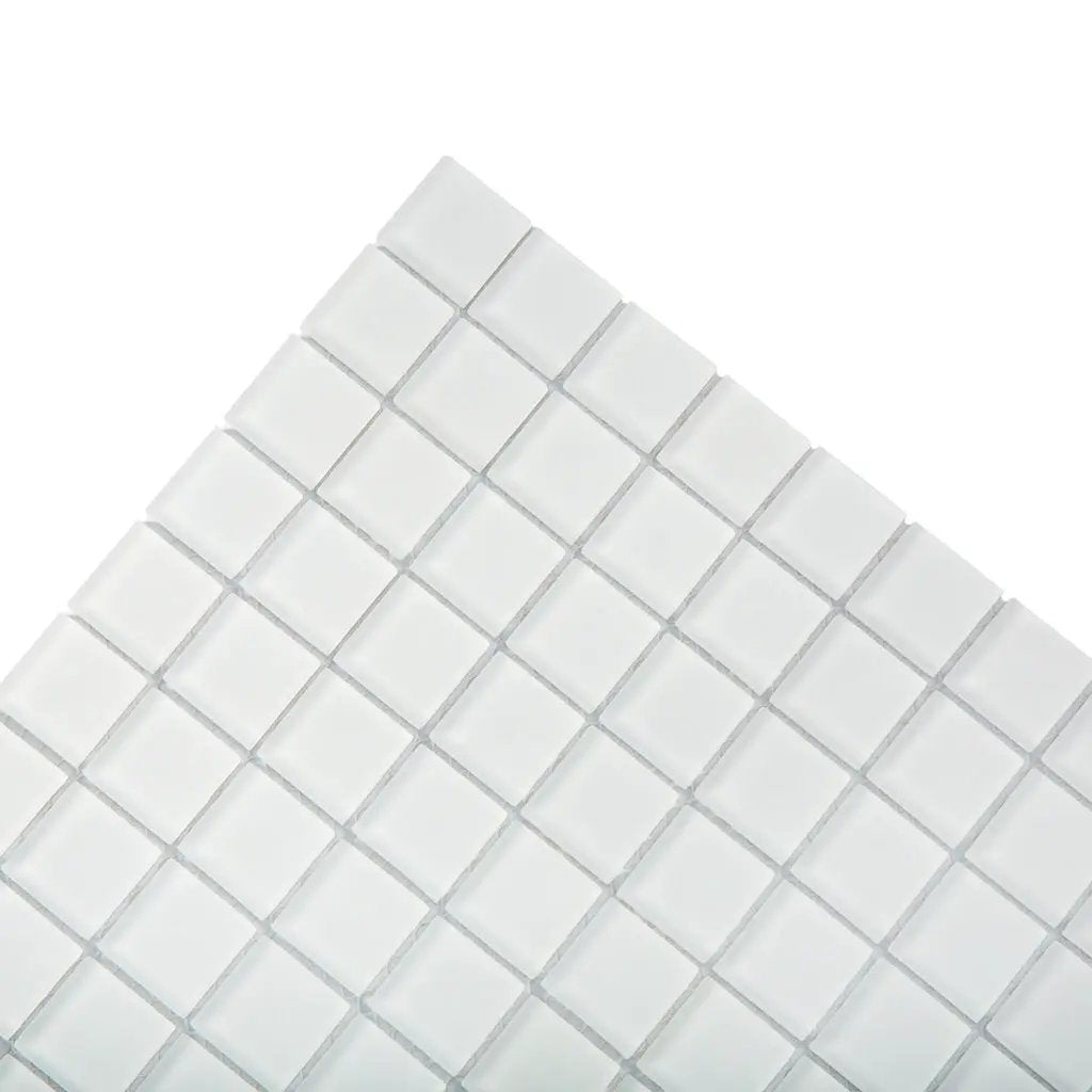 White 12x12 Matte Square Glass Mosaic Tile (10 pack, 9.67 sq ft/case) by Apollo Tile