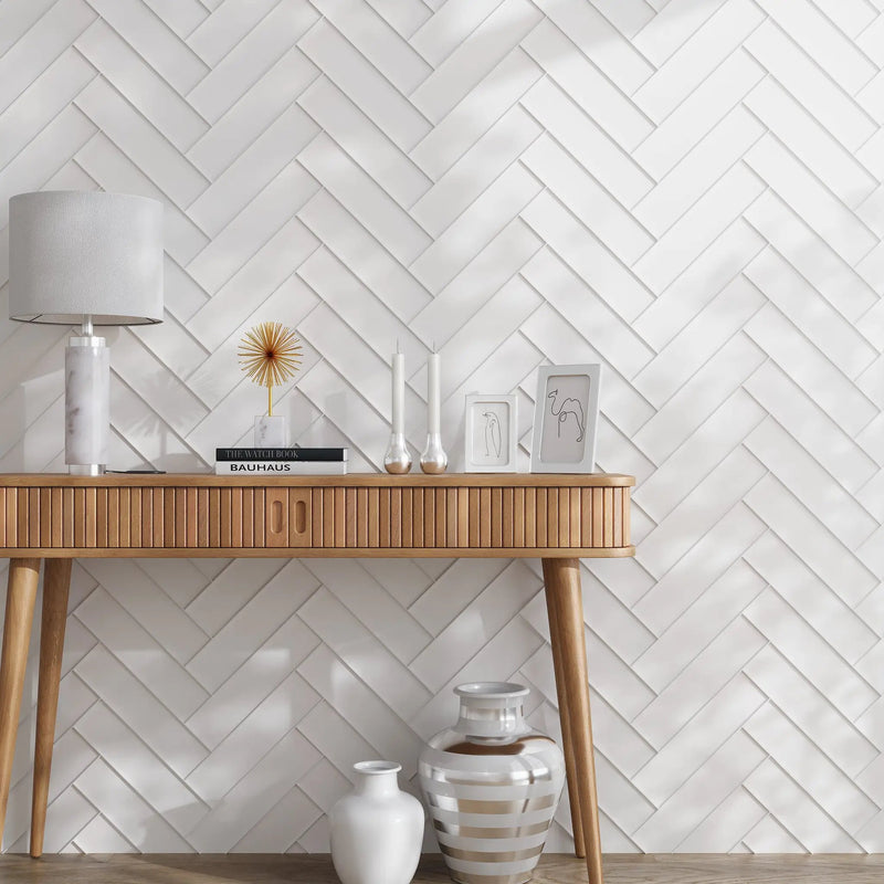 White 3x12 Matte Subway Glass Tile (20 pack, 5 sq ft/case) by Apollo Tile