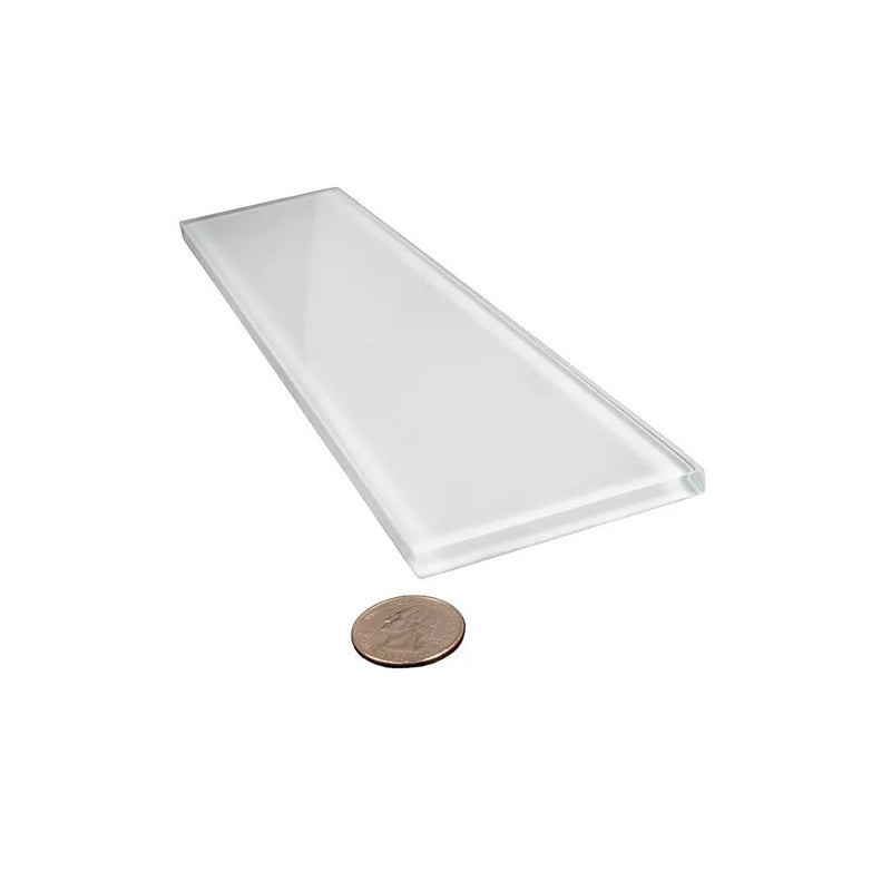 White 3x12 Glossy Subway Glass Tile (20 pack, 5 sq ft/case) by Apollo Tile