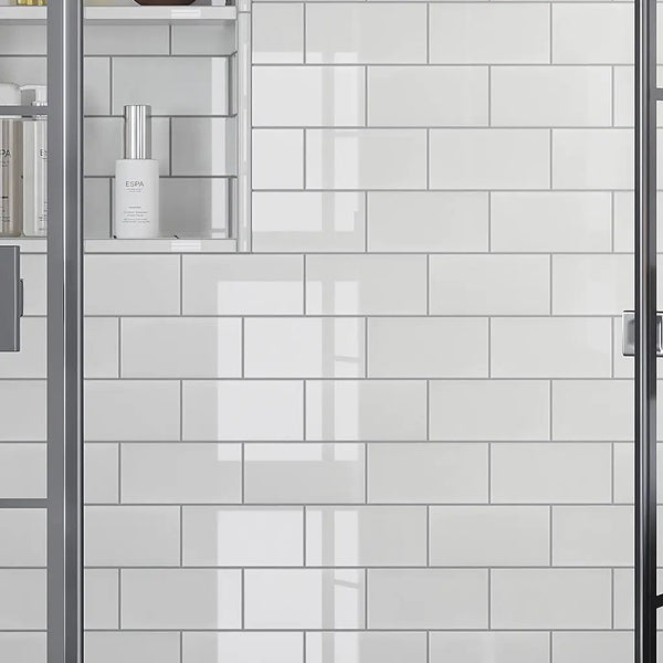 Warm Greige 3x6 Glossy Subway Glass Tile (40 pack, 5 sq ft/case)