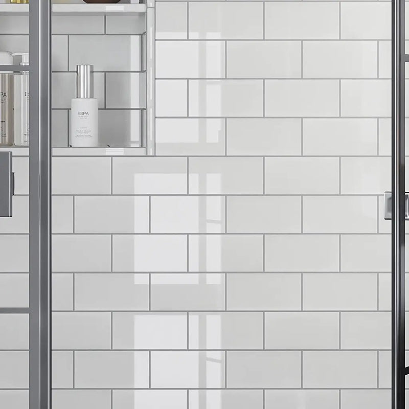 Warm Greige 3x6 Glossy Subway Glass Tile (40 pack, 5 sq ft/case) by Apollo Tile