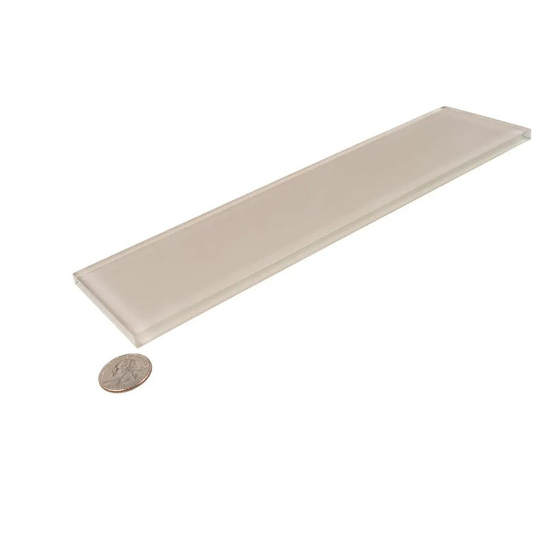 Warm Greige 3x12 Glossy Subway Glass Tile (20 pack, 5 sq ft/case) by Apollo Tile
