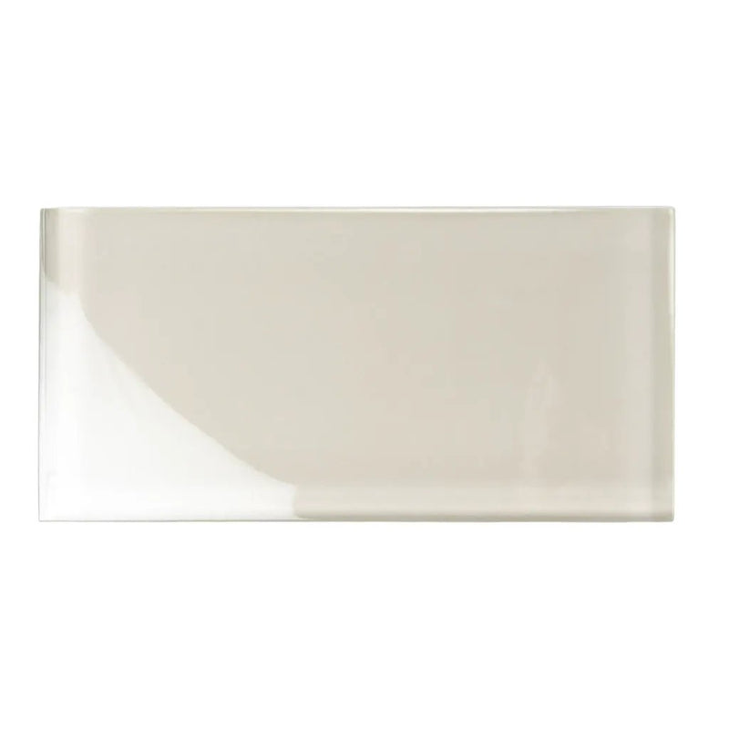 Warm Greige 3x6 Glossy Subway Glass Tile (40 pack, 5 sq ft/case) by Apollo Tile