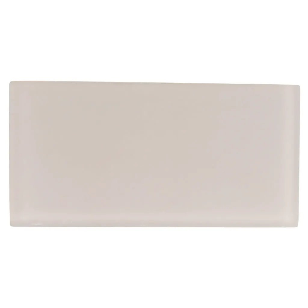 Warm Greige 3x6 Matte Subway Glass Tile (40 pack, 5 sq ft/case) by Apollo Tile