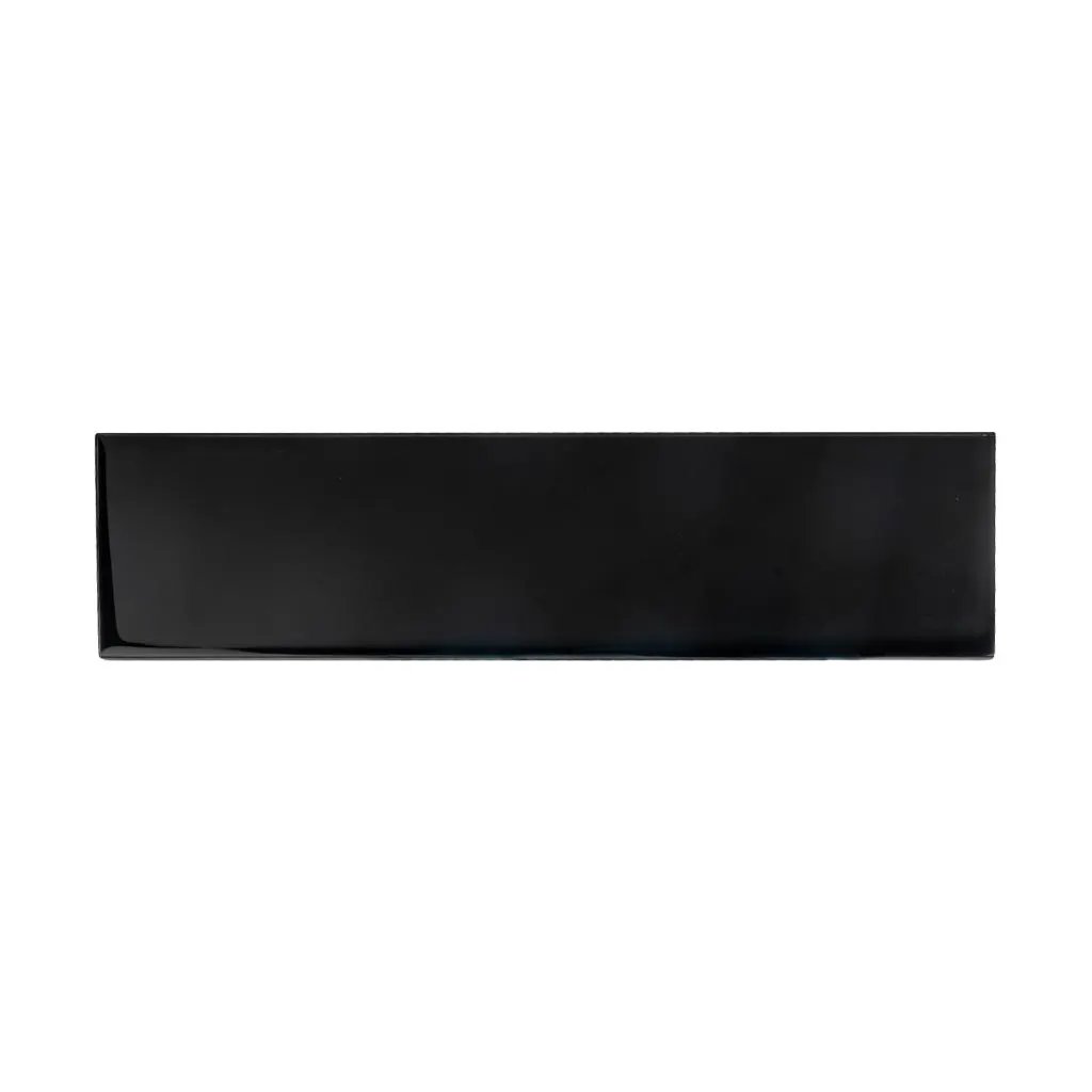Black 4x16 Glossy Subway Glass Tile (12 pack, 5.33 sq ft/case) by Apollo Tile