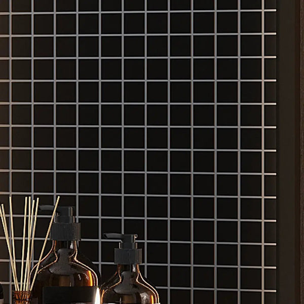 Black 12x12 Matte Square Glass Mosaic Tile (10 pack, 9.67 sq ft/case)