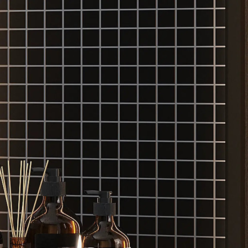 Black 12x12 Matte Square Glass Mosaic Tile (10 pack, 9.67 sq ft/case) by Apollo Tile