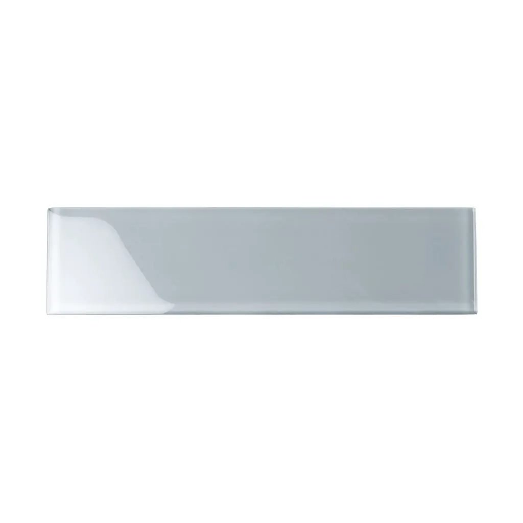 Gray 3x12 Glossy Subway Glass Tile (20 pack, 5 sq ft/case) by Apollo Tile