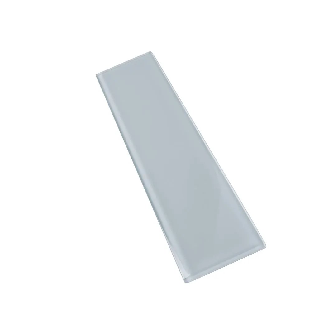 Gray 3x12 Glossy Subway Glass Tile (20 pack, 5 sq ft/case) by Apollo Tile