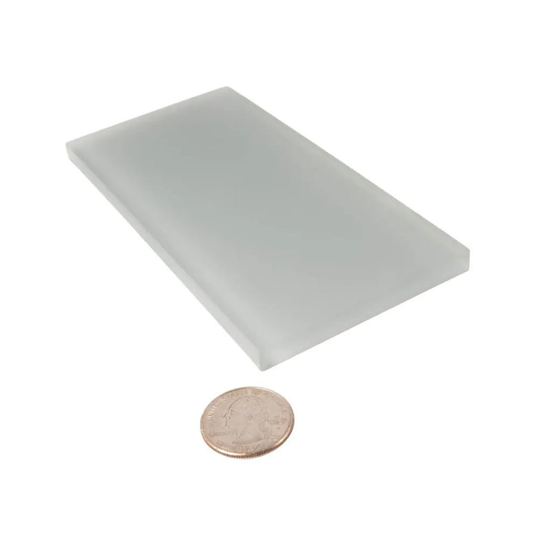Gray 3x6 Matte Subway Glass Tile (40 pack, 5 sq ft/case) by Apollo Tile