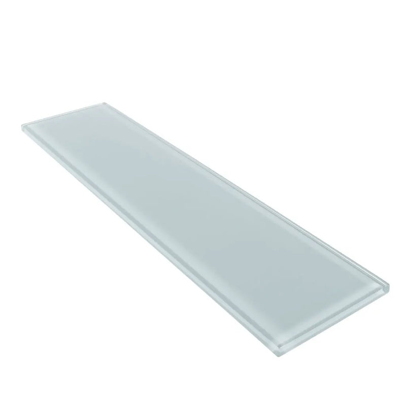 Gray 4x16 Subway Glossy Glass Tile (12 pack, 5.33 sq ft/case) by Apollo Tile