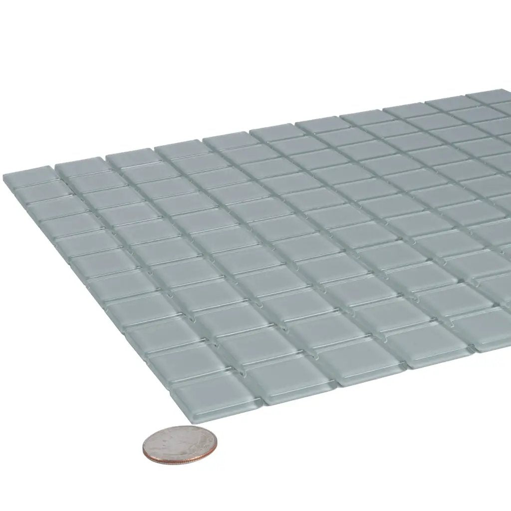 Stone Blue 12x12 Glossy Square Glass Mosaic Tile (10 pack, 9.67 sq ft/case) by Apollo Tile