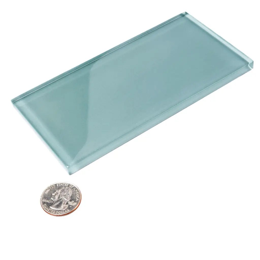 Stone Blue 3x6 Glossy Subway Glass Tile (40 pack, 5 sq ft/case) by Apollo Tile