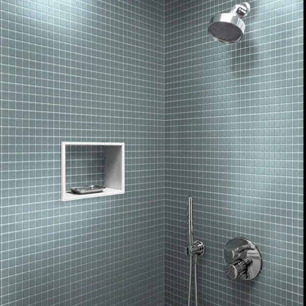 Stone Blue 12x12 Matte Square Glass Mosaic Tile (10 pack, 9.67 sq ft/case)